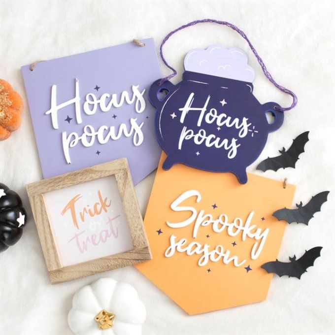 Panneau suspendu en forme de chaudron Hocus Pocus