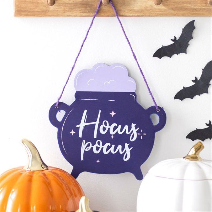Panneau suspendu en forme de chaudron Hocus Pocus