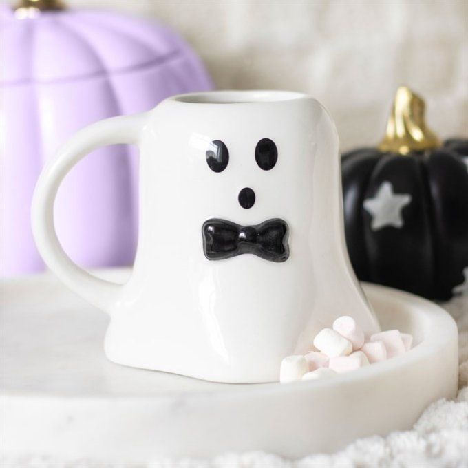 Mug en forme de fantôme Mr Boo avec nœud papillon