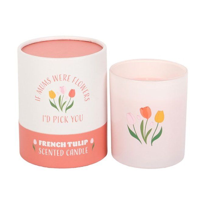 Bougie tulipe  « Si les mamans étaient des fleurs »