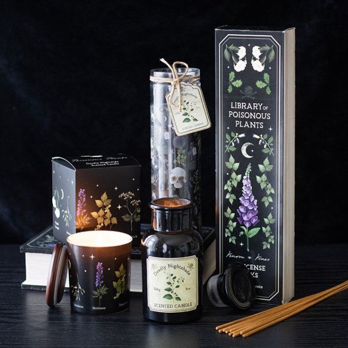 Bougie parfumée dans un flacon apothicaire