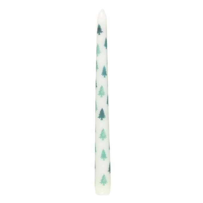 Bougeoir sapin vert avec bougie